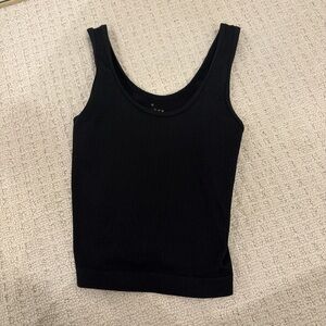a new day Black Ribbed Tank Top